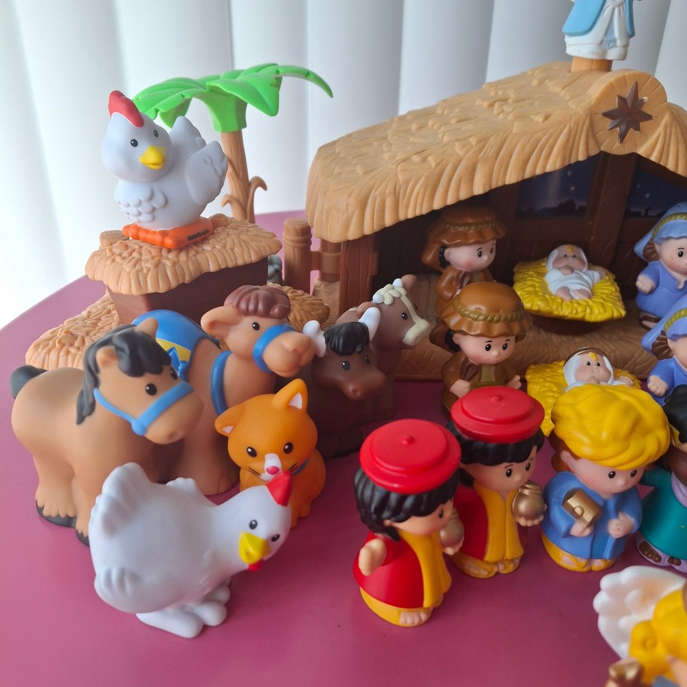 Fisher Price Little People Christmas Story Nativity Set x2 Light Sound Music - Picture 2 of 8